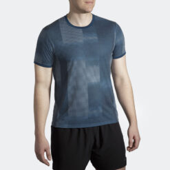 Ανδρικά T-shirts  Brooks Distance Graphic Short Sleeve Indigo Ανδρική Μπλούζα (9000103745_59179)
