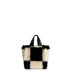 Γυναικείες Τσάντες Shopping  Shopping γυναικεία Stand Studio Μαύρο/Λευκό Lucille Faux Fur Bag