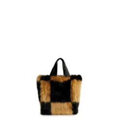 Γυναικείες Τσάντες Shopping  Shopping γυναικεία Stand Studio Μπεζ/Μαύρο Lucille Faux Fur Bag