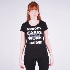 Γυναικείες Μπλούζες Κοντό Μανίκι  Target T Shirt K/M Καλτσα Φλαμα “Work Harder” Γυναικεία Μπλούζα (9000053644_001)