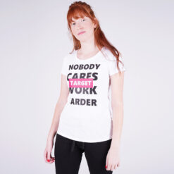 Γυναικείες Μπλούζες Κοντό Μανίκι  Target T Shirt K/M Καλτσα Φλαμα “Work Harder” Γυναικεία Μπλούζα (9000053644_3198)