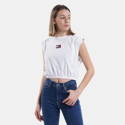 Γυναικεία Αμάνικα T-Shirts  Tommy Jeans Tjw Crop Elasticated Badge Tank (9000102926_1539)