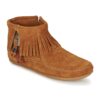 Γυναικείες Μπότες  Μπότες Minnetonka CONCHO FEATHER SIDE ZIP BOOT Δέρμα